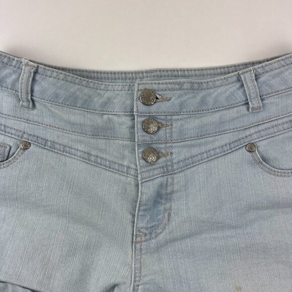 Rue 21 Shorts Womens Juniors Size 7/8 High Waisted Light Wash - Picture 5 of 8